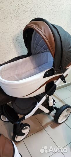 Коляска adamex barletta NEW9, 3 в1, гелевые колёса