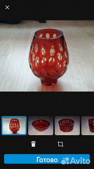 Вазы из цветного стекла СССР