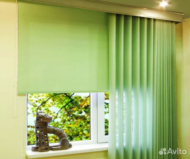 Рулонные шторы Зеленые