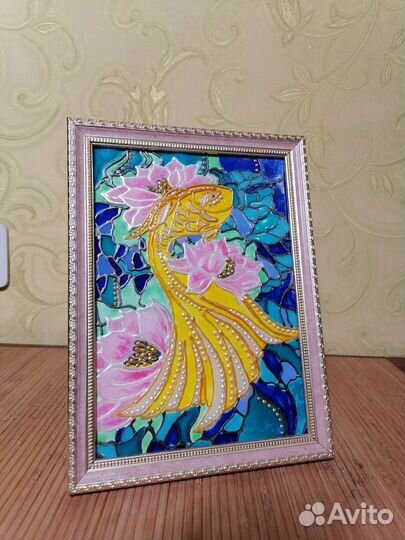 Декоративная картина в технике витраж