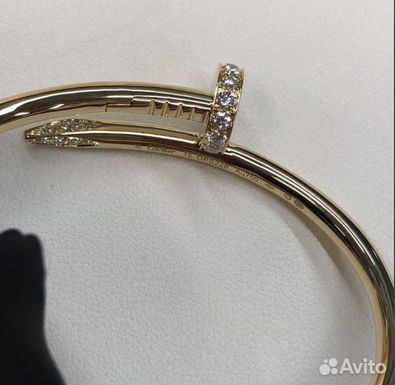 Золотой браслет Cartier 30 гр, 0.6 ct