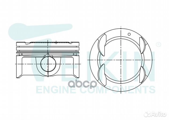 Поршни (к-т 4 шт) hyundai