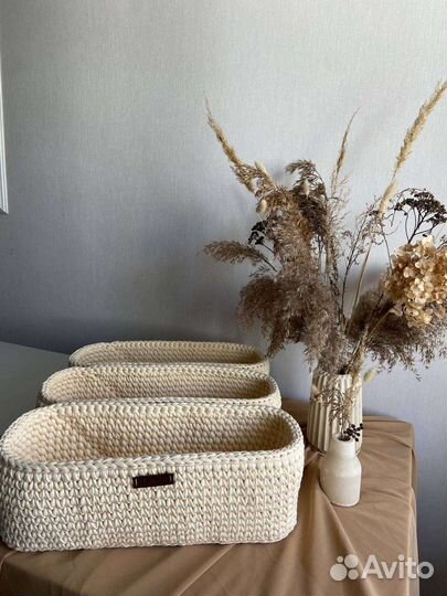 Корзинки из трикотажной пряжи