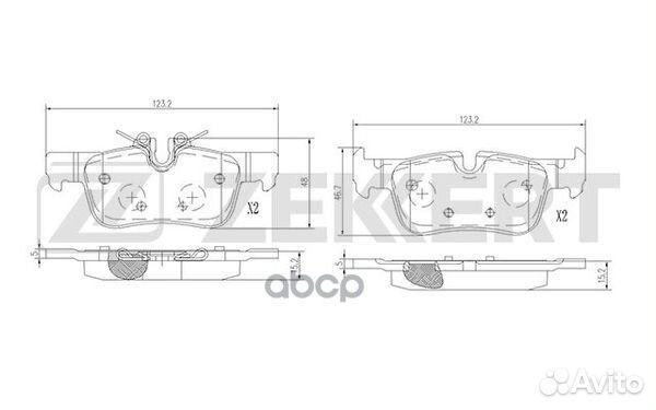Колодки торм. диск. задн. BMW 2 (F45 F46) 13