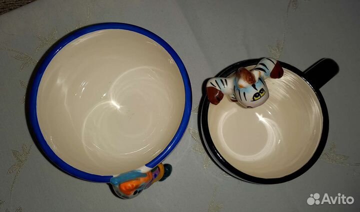 Кружка и мисочка из керамики