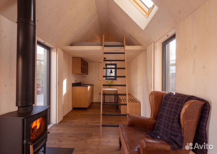 Каркасный дом Глэмпинг Барн хаус 24м2