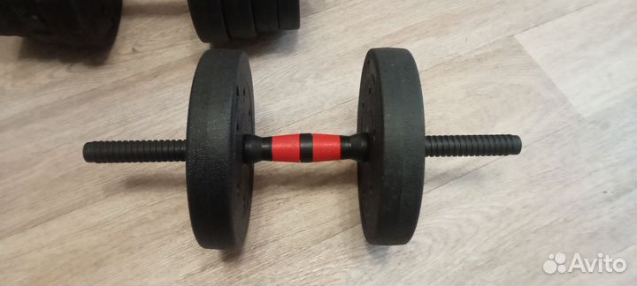 Набор гантелей 30 кг и штанга