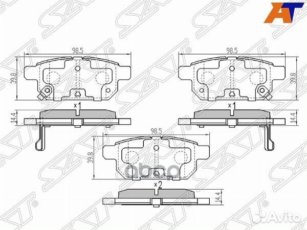 Kолодки тормозные зад suzuki swift 10- ST-55800