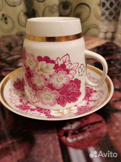 Большая чайная (кофейная) пара. Вербилки. СССР