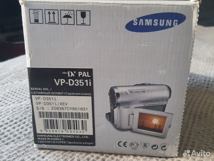 Видеокамера samsung vp d 351i