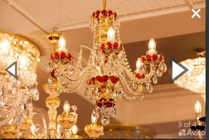 Хрустальная Чешская люстра богемия новые позолота