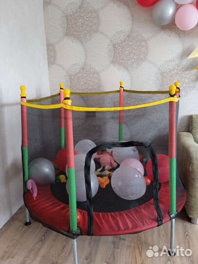 Батут с защитной сеткой