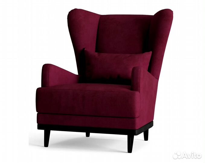 Кресло Людвиг бордовое велюр Max Razz