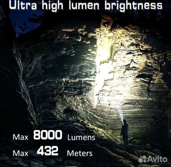 Супер яркий фонарик Sofirn Sp36 pro 8000lm 432m
