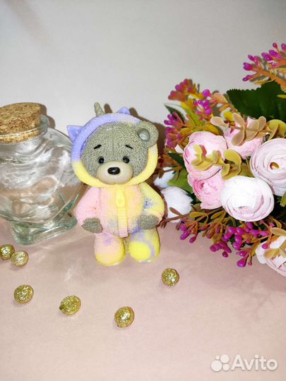 Мыло ручной работы Мишка, кошечка, мишка с зайкой