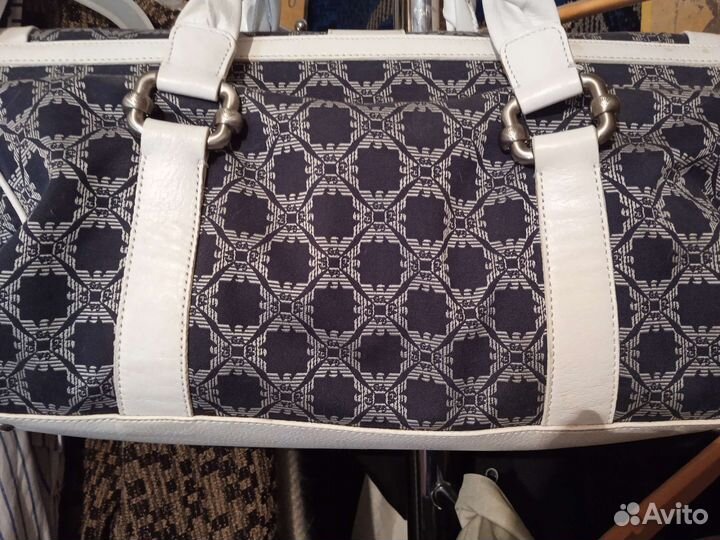 Сумка натуральная кожа,деним Италия новая