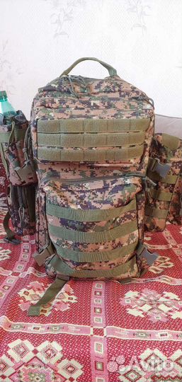 Тактический рюкзак 45 л с подсумками камуфляж