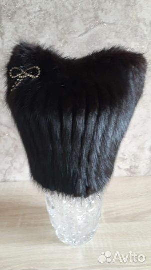 Шапка женская вязаная норка