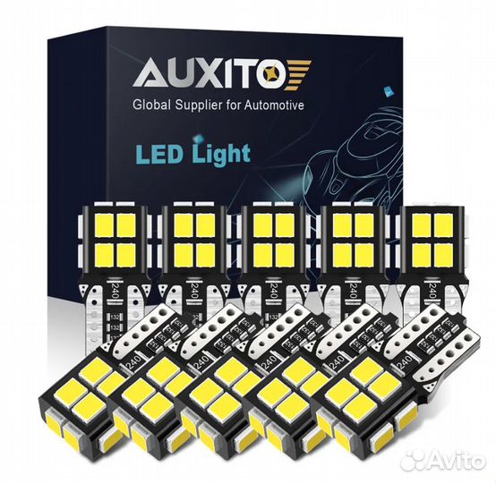 Лампы цоколь- W5W T10 LED(без ошибок)