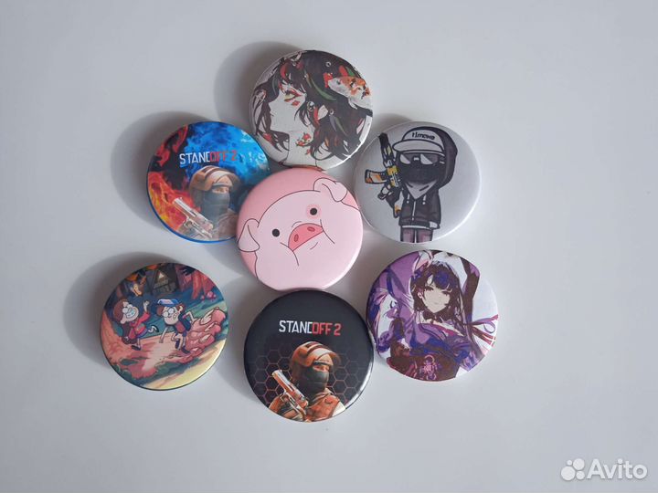 Значки d 44мм в наличии и на заказ