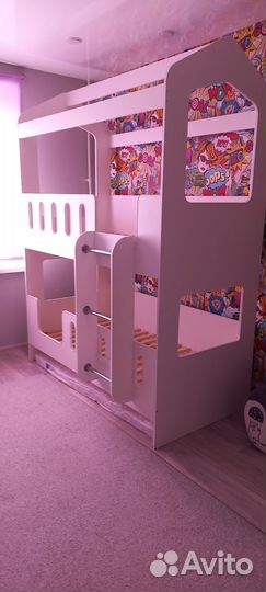 Детская кровать, друхярусная