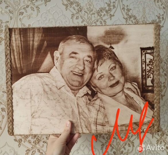 Выжигание портрета на дереве