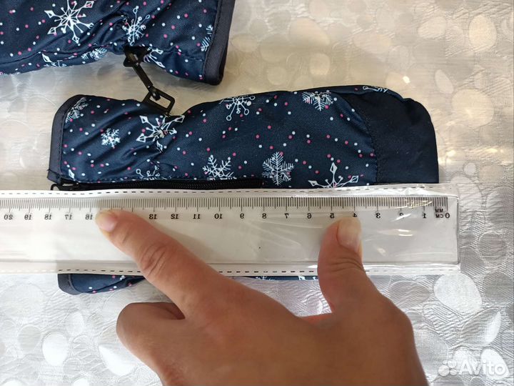 Новые Варежки демисезонная синие 2 размер