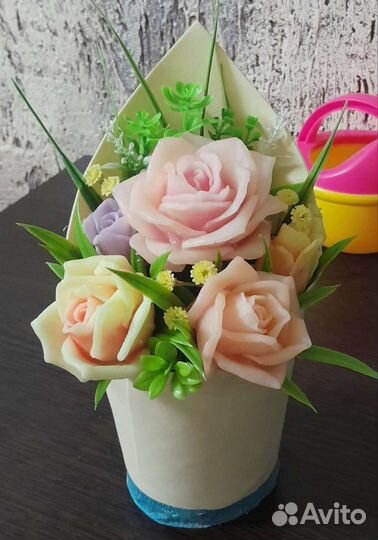 Букет цветов из мыла к 1 сентября