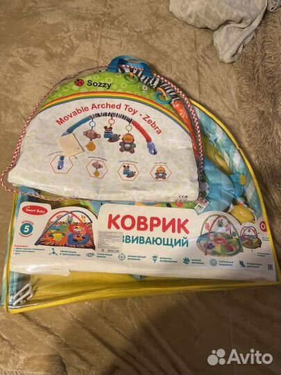 Развивающий коврик и дуга на кровать/коляску