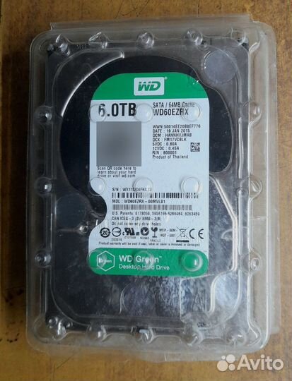 Hdd wd Green 6 tb