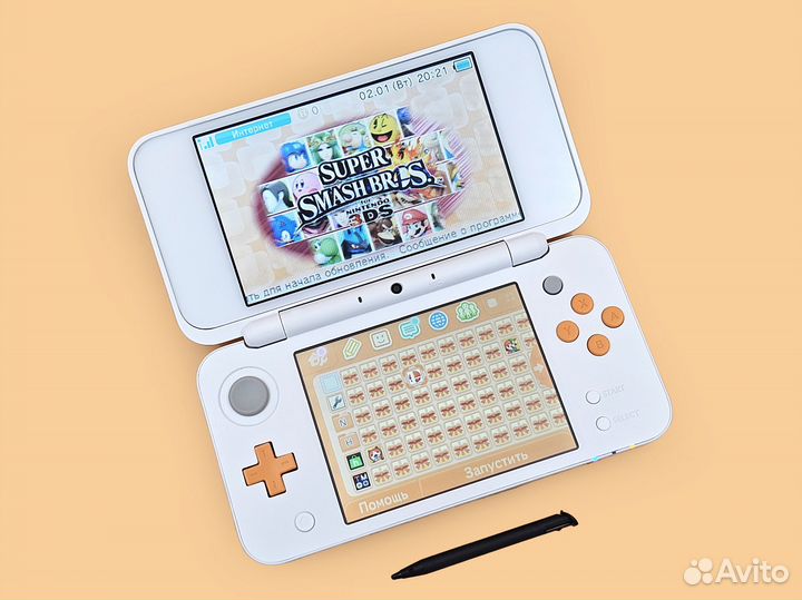 New Nintendo 2DS XL, 200 игр, 128 gb