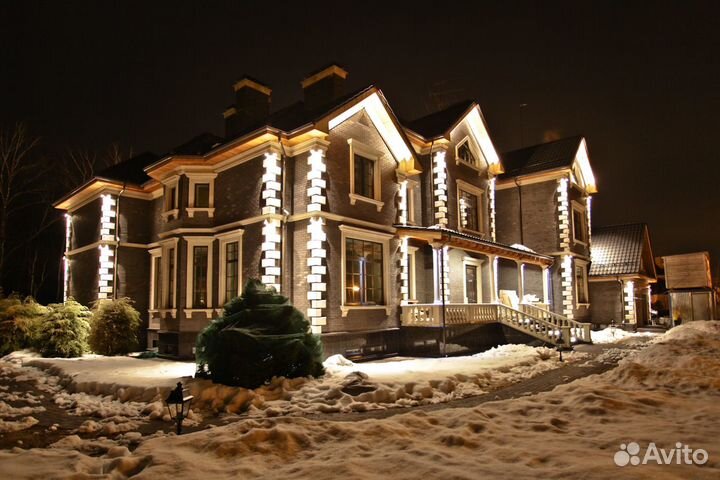 Освещение фасада / Контурная подсветка / Украшение