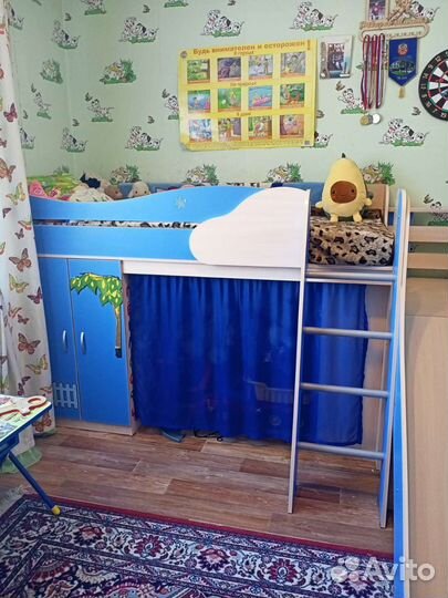 Детская кровать чердак домик