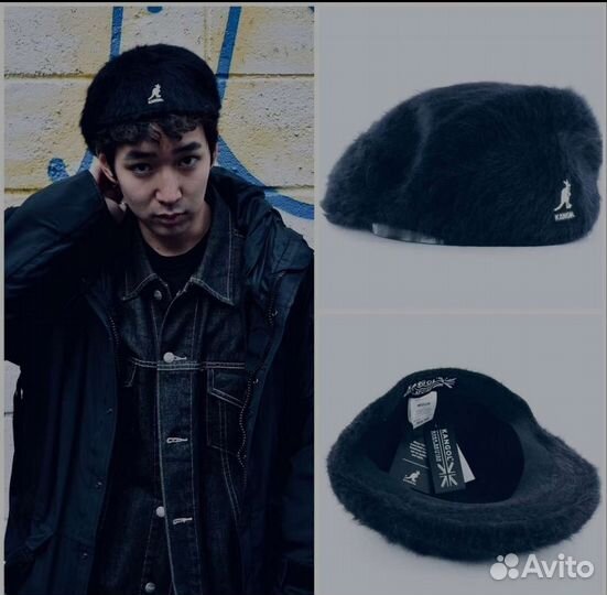 Кепи панама из ангоры и вельвета 507 Kangol Кангол