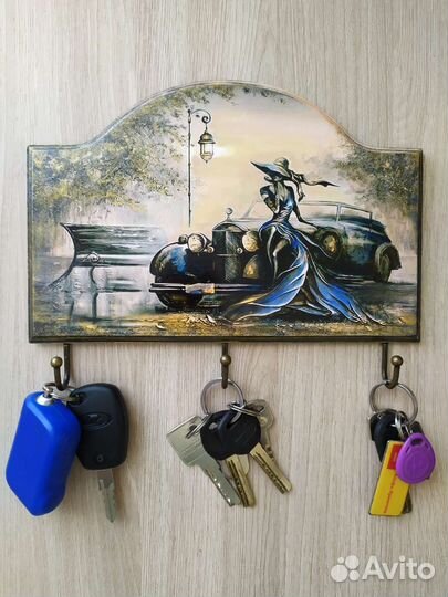 Ключница настенная из дерева,новая