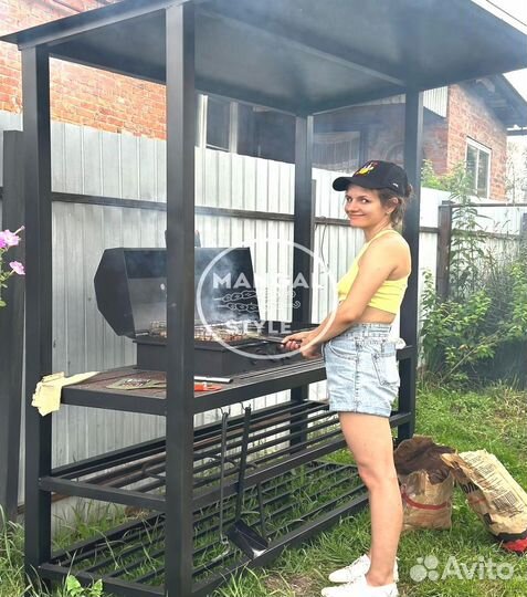 Мангал с крышей