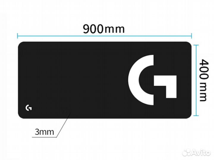 Коврик Logitech 900x400x3