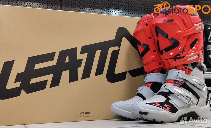 Мотоботы эндуро Leatt 5.5 красные / серые