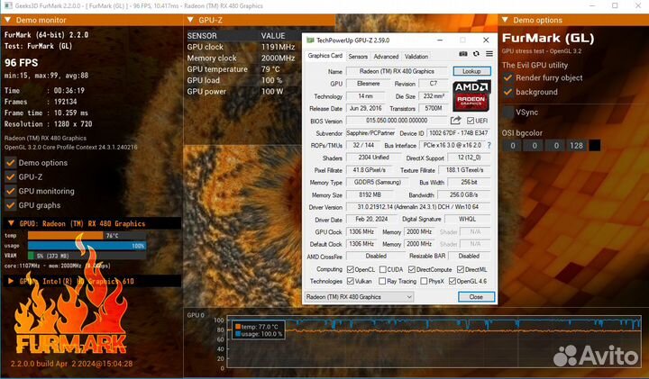 Sapphire rx 480 8Gb