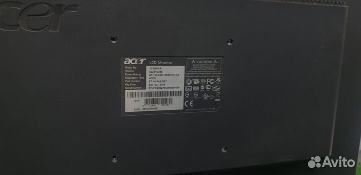 Монитор Acer X223HQBbd, 1920x1080 (Р)