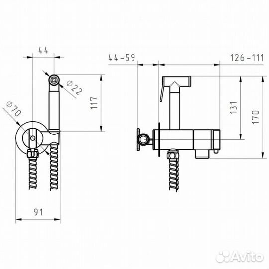 Гигиенический набор Migliore Fortis 31557 хром