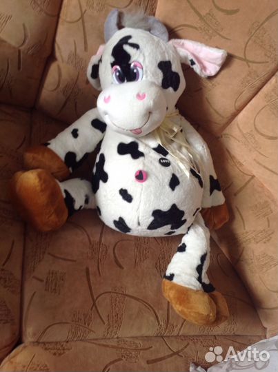 Веселая и плюшевая корова 70см(зайка)