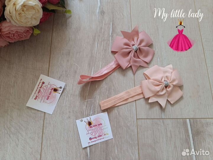 Бантики заколки и повязки для малышки новые