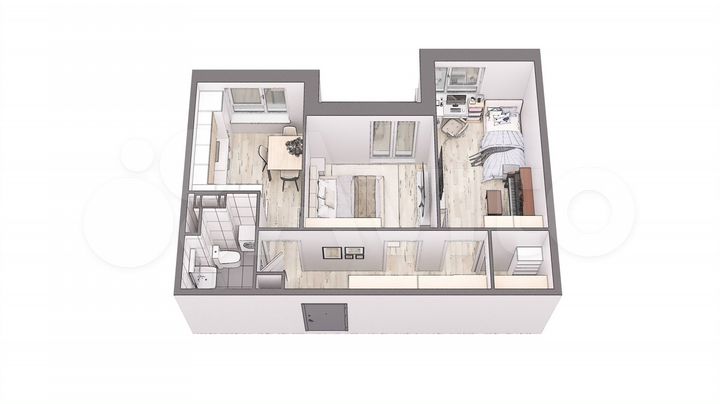 2-к. квартира, 47,2 м², 3/8 эт.