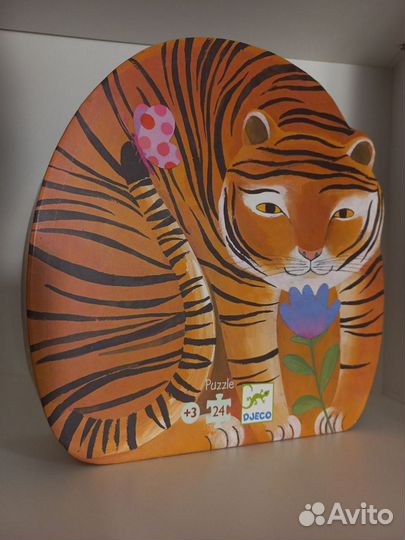Пазл djeco тигр 24 детали