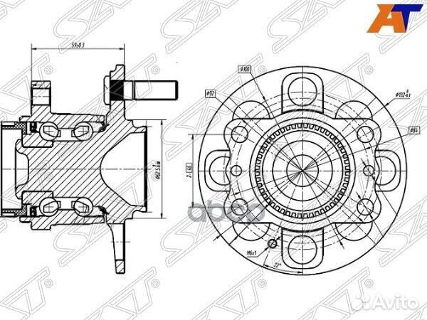 Ступичный узел задн. hyundai solaris/accent/KIA