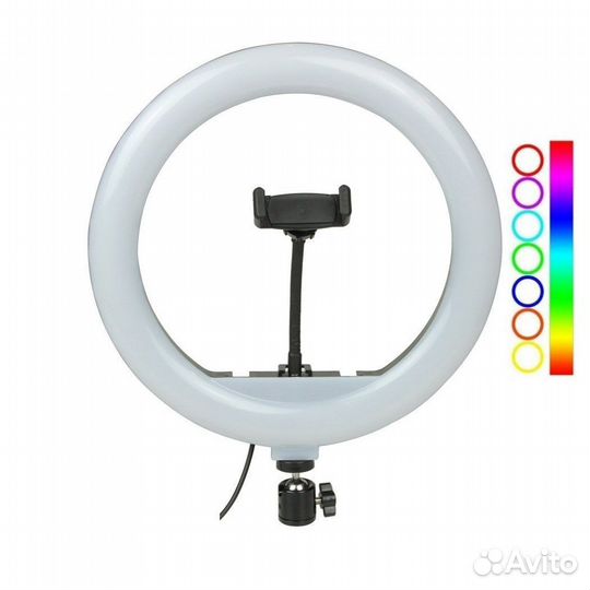 Лампа кольцевая RGB LJJ-33 33см