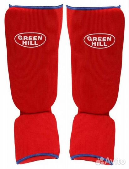 Защита голень-стопа «Green Hil» красный, р: S-XL