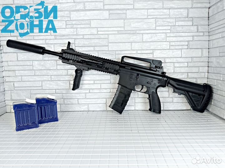 Полноразмерный тактический орбизный автомат с обвесами HK416