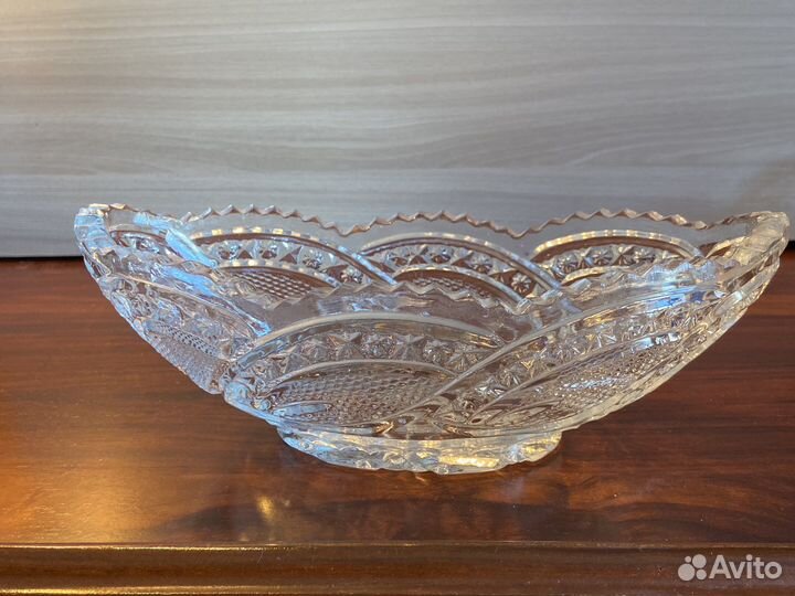 Вазы-ладьи, вазочки-конфетницы хрусталь СССР